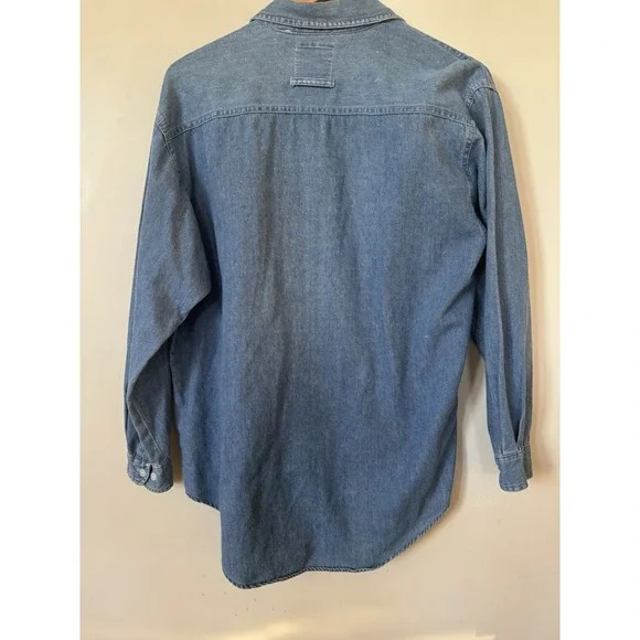 Andrew's Blues Vintage Denim Shirt Tunic Long 90s Medium Women's - Picture 3 of 3